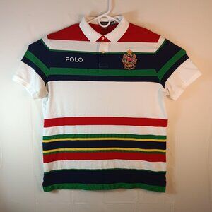 Polo Ralph Lauren Multicolor Stripe Classic Fit XL 100% Cotton Polo Shirt